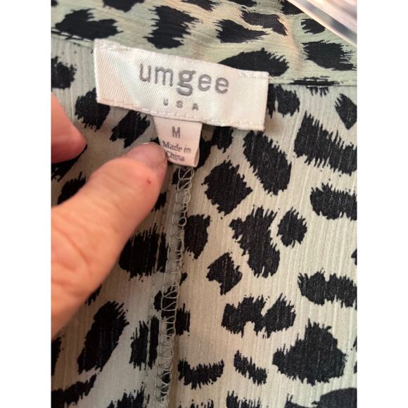 Umgee Fall Animal Print Shift Dress Women Medium Loose Thin Preppy Old Money - Picture 2 of 7
